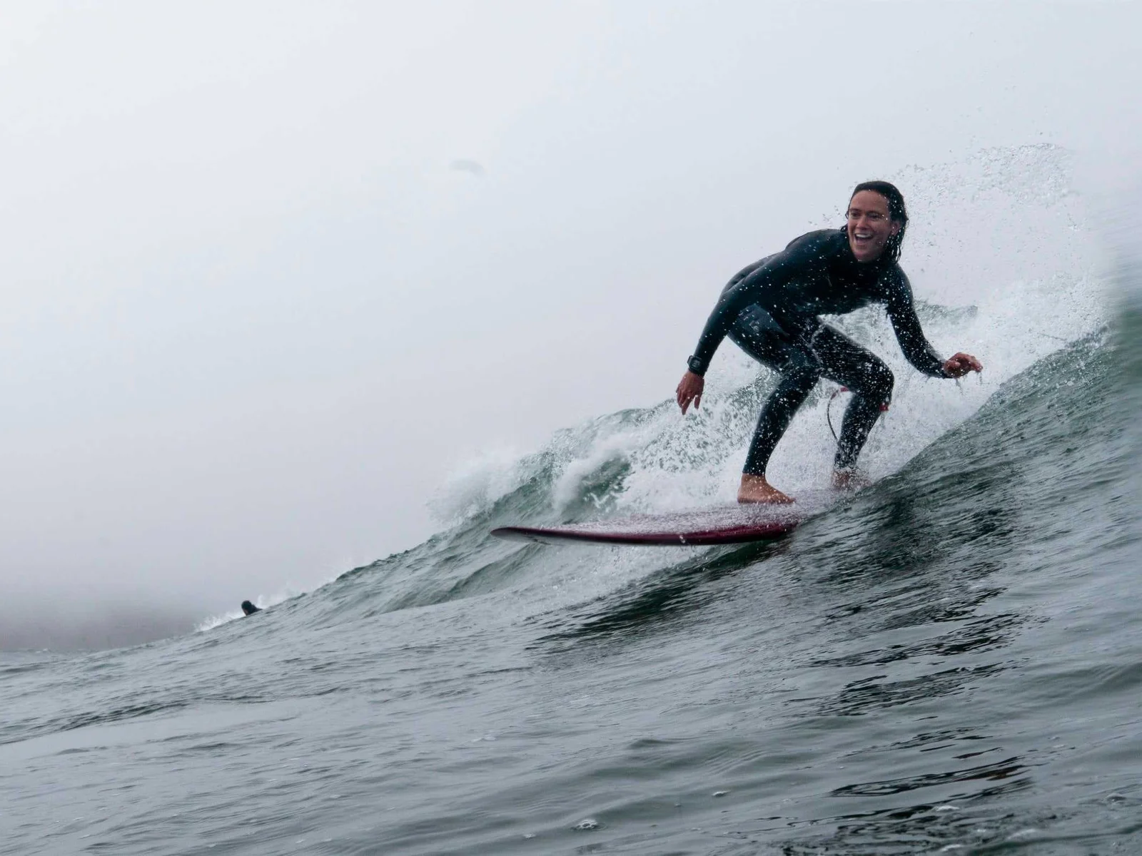 Catching fantastic waves with brilliant surf conditions right on the coast