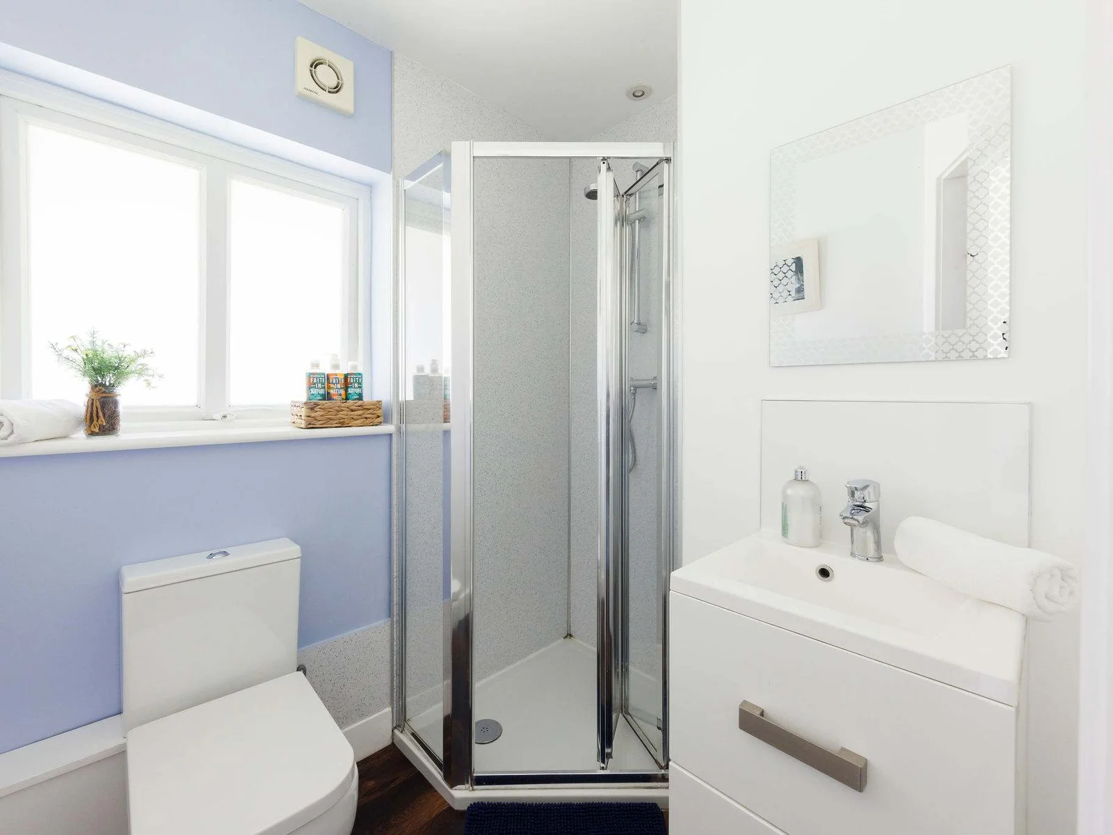 There is a handy downstairs shower room with WC and sink.