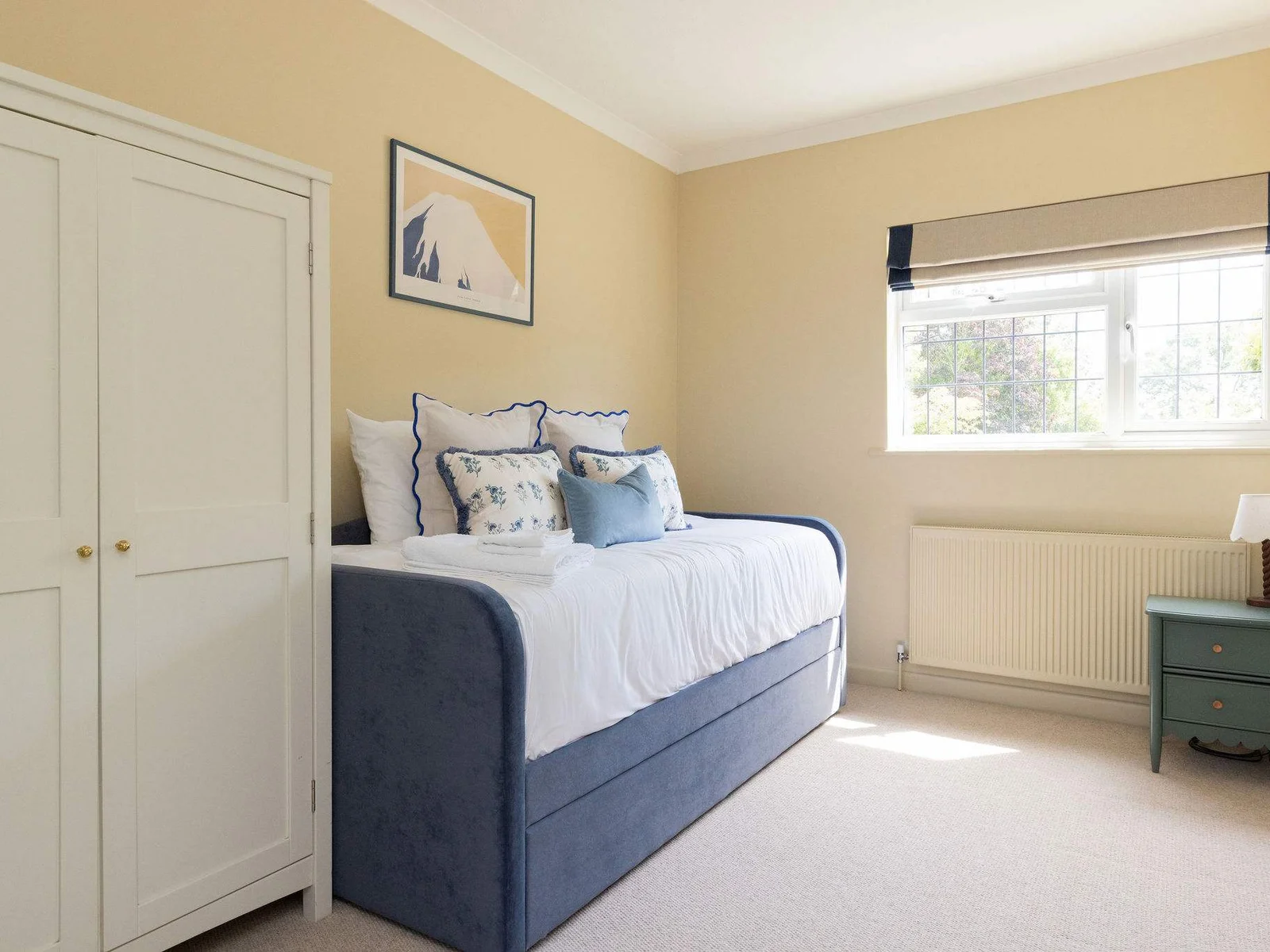 The third bedroom is set up as a single, but also has a pull trundle bed.