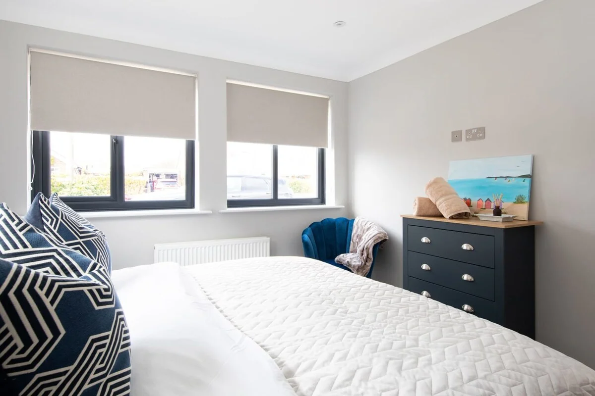 The bedroom can be extremely bright if you want it to be