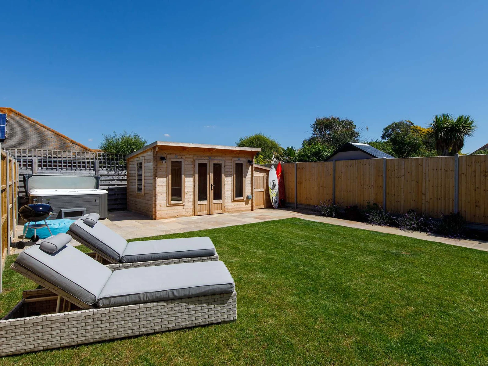 Relax and unwind with a cold drink in the sunshine.