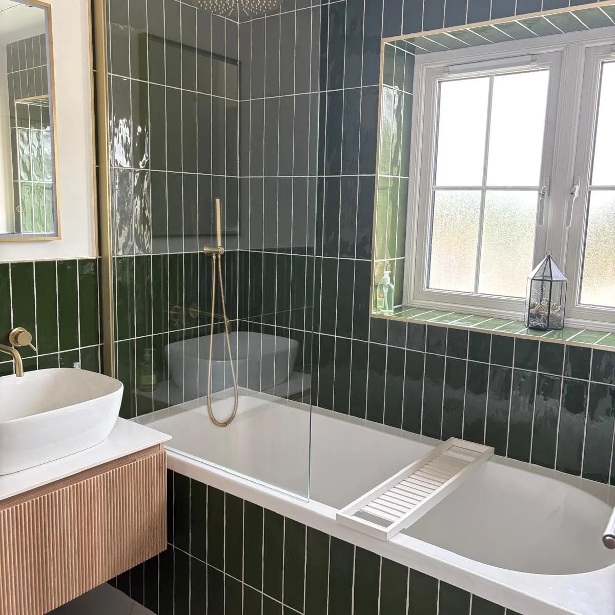 The family bathroom has been recently renovated, offering a stylish place to freshen up after a day exploring the area.