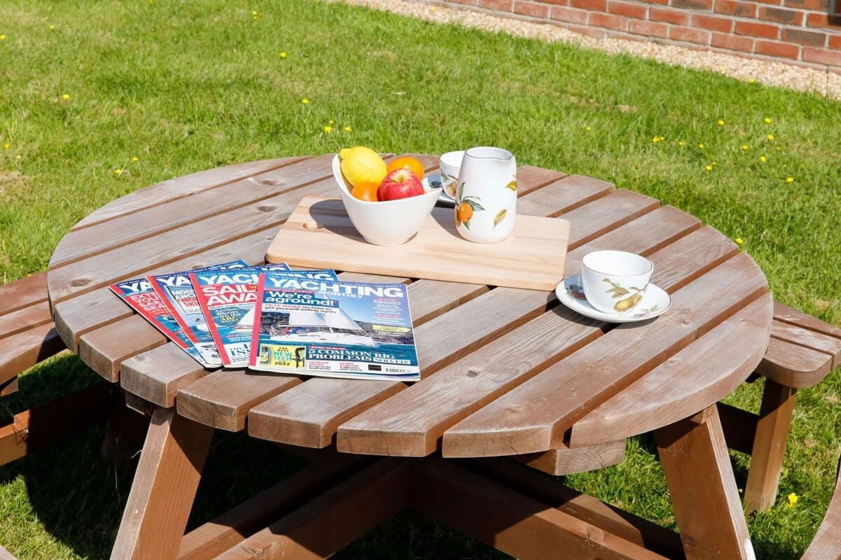 Enjoy breakfast out on the patio to the sound of birds.