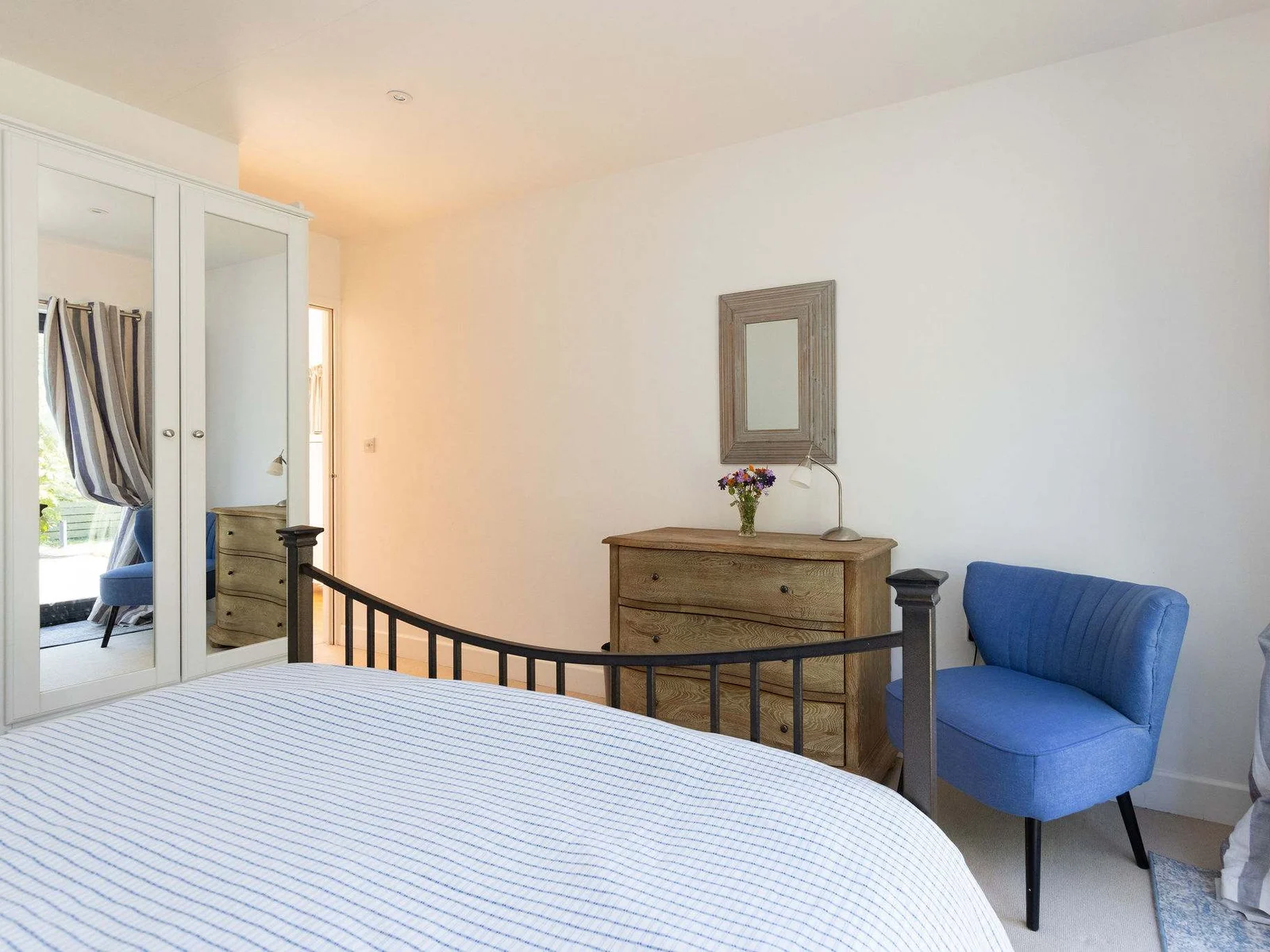 Comfortable master bedroom with plenty of storage space to unpack belongings