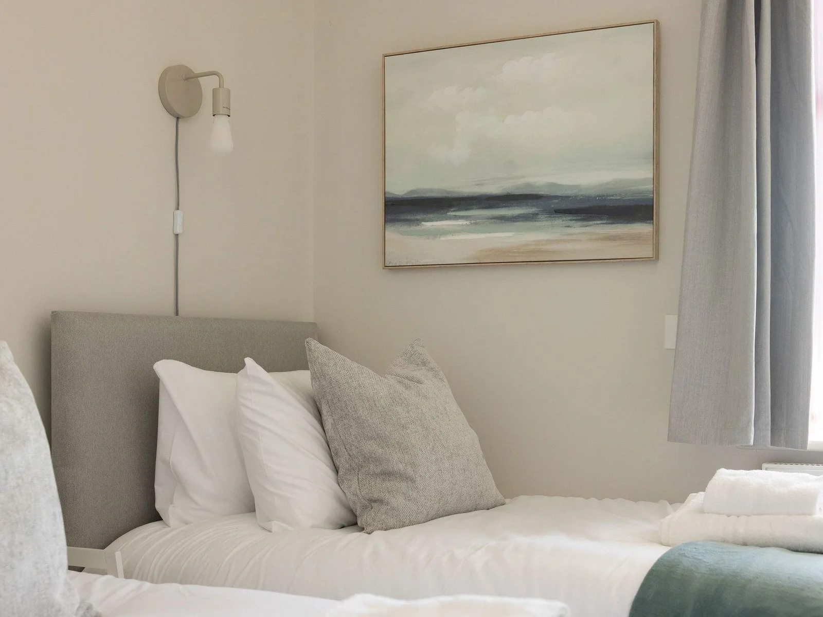 Well-presented interiors offer a practical and comfortable stay by the sea.