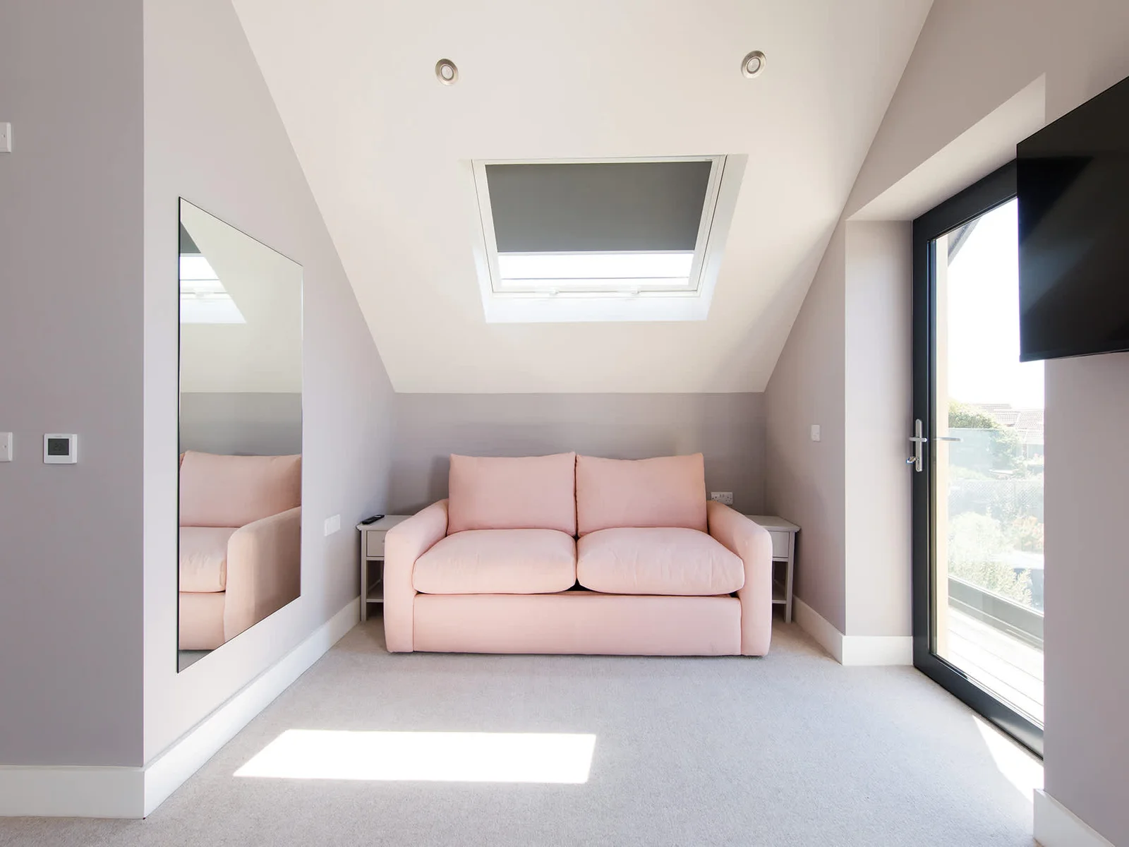 The sofa bed means up to 4 people can sleep in each of the suites upstairs.