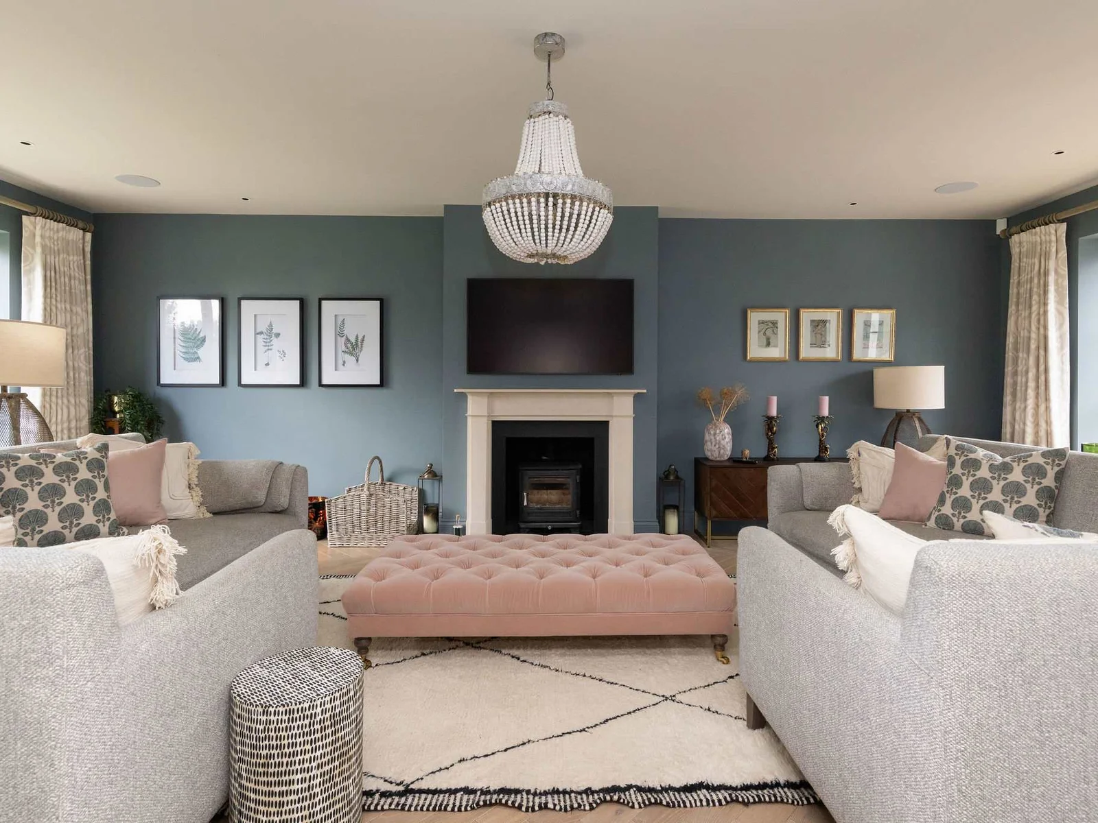 Unwind in the elegantly styled lounge featuring plush furnishings and a calming coastal-inspired palette.