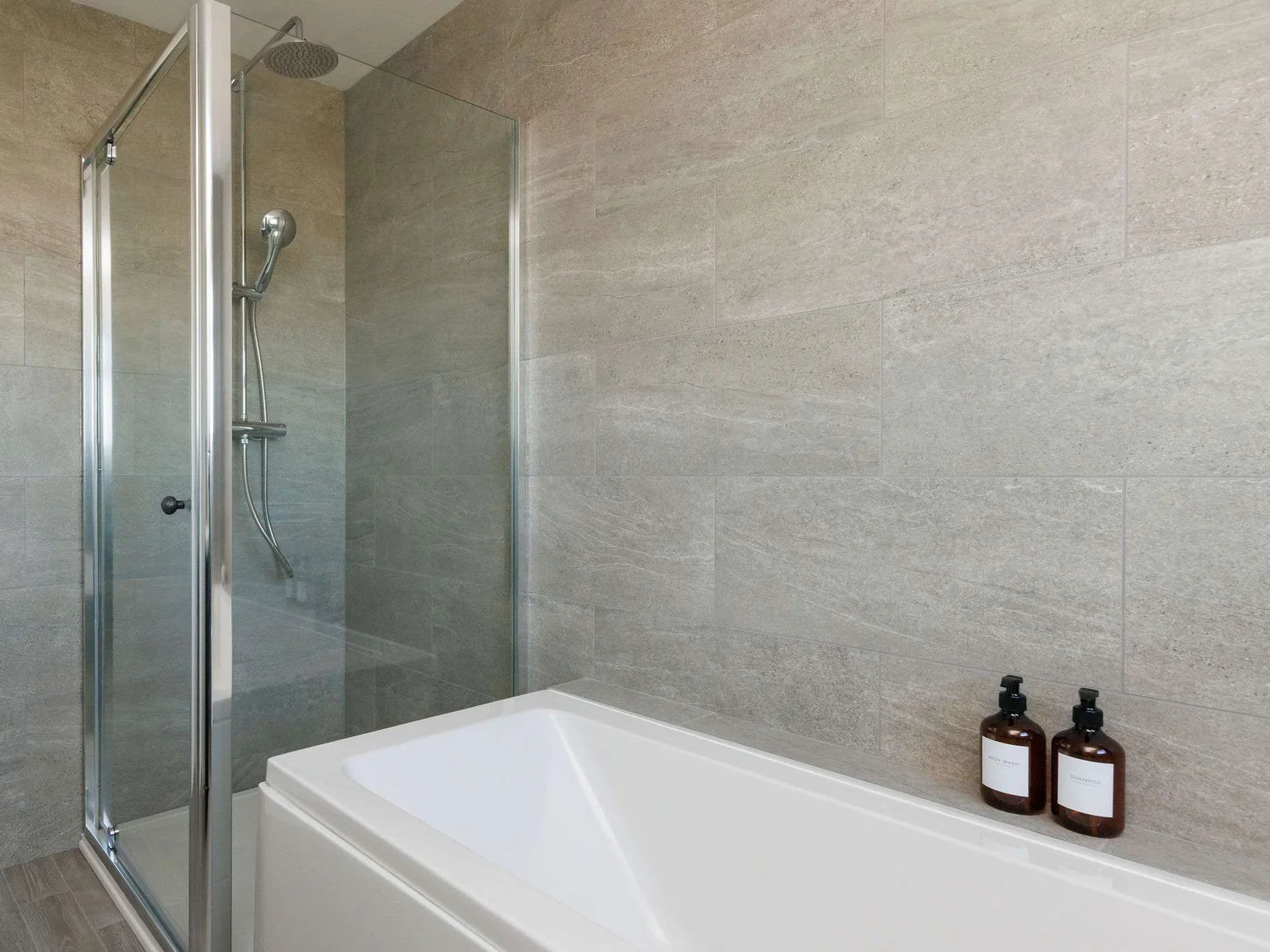 Spacious shower for a refreshing experience