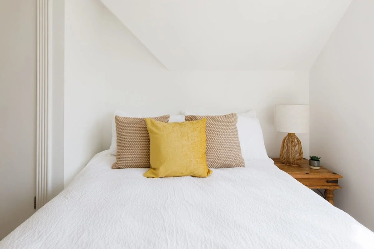 The comfy beds have high quality mattresses and luxurious bedding.
