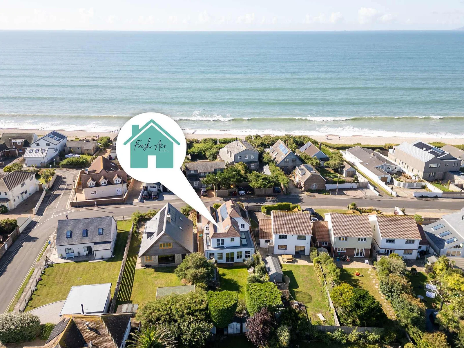 The home is one road back from the beach, so you're just steps from the sea for your whole stay.
