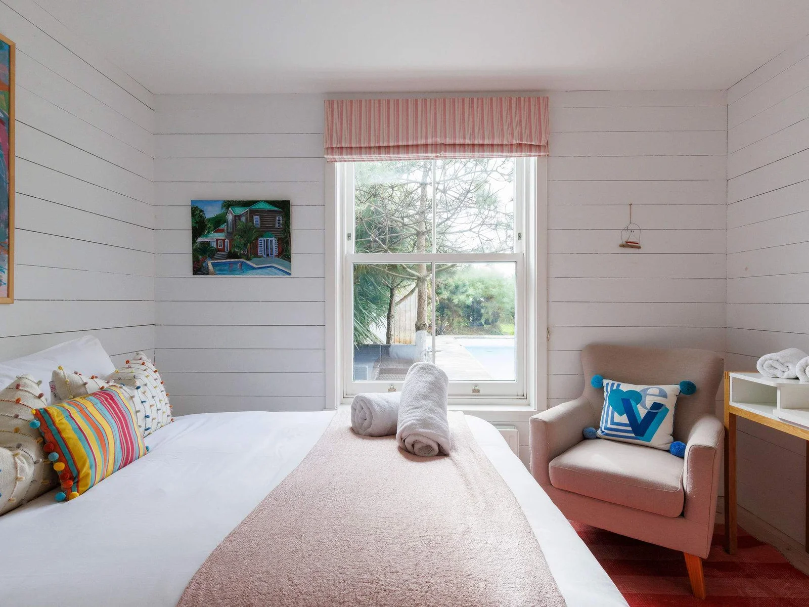 Bedroom 1 with pool views