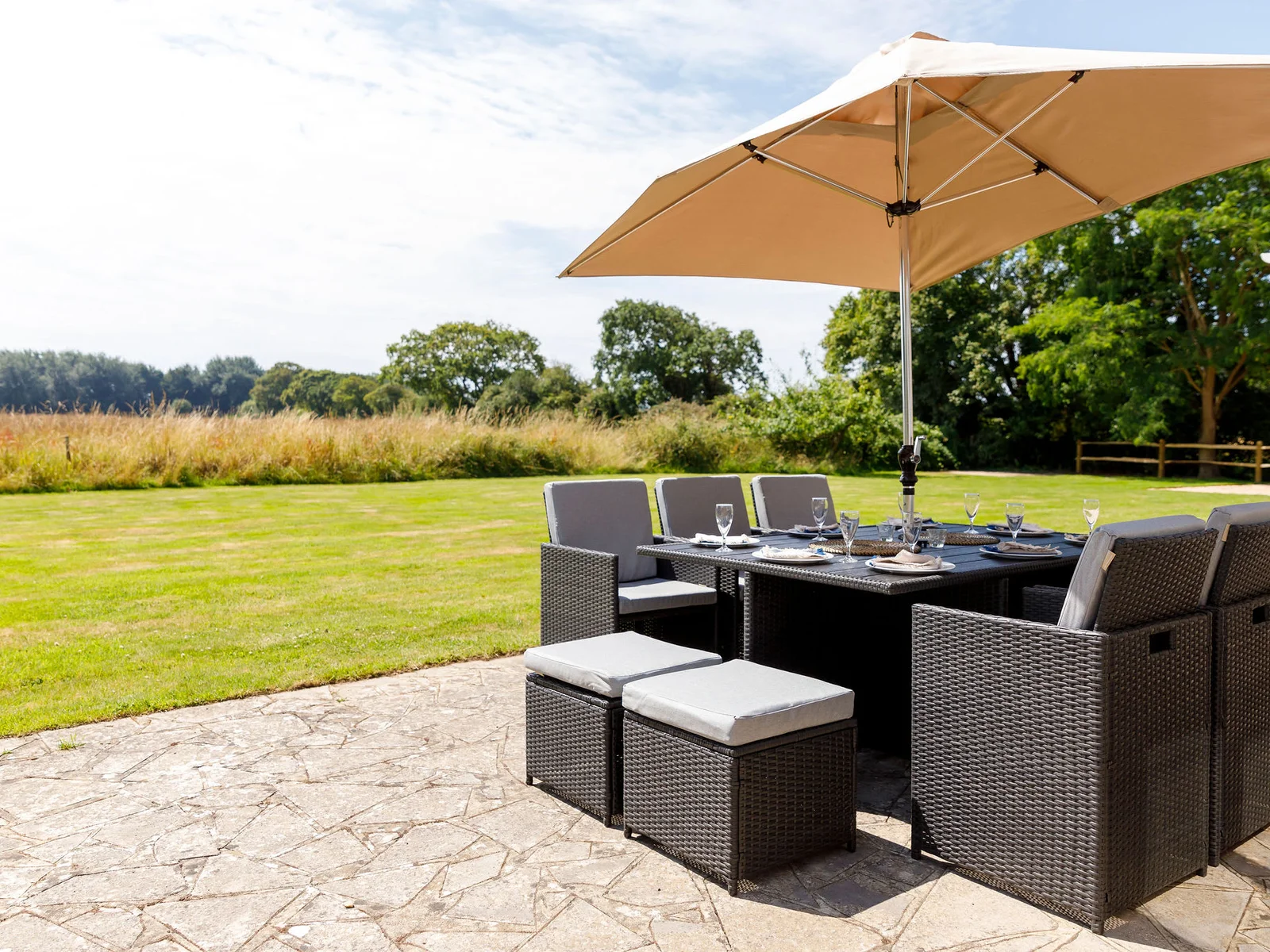 Outdoor dining area perfect for meals with a view