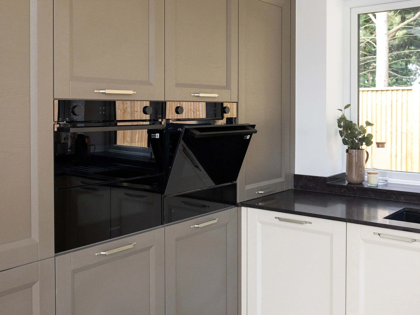 Modern kitchen with integrated appliances