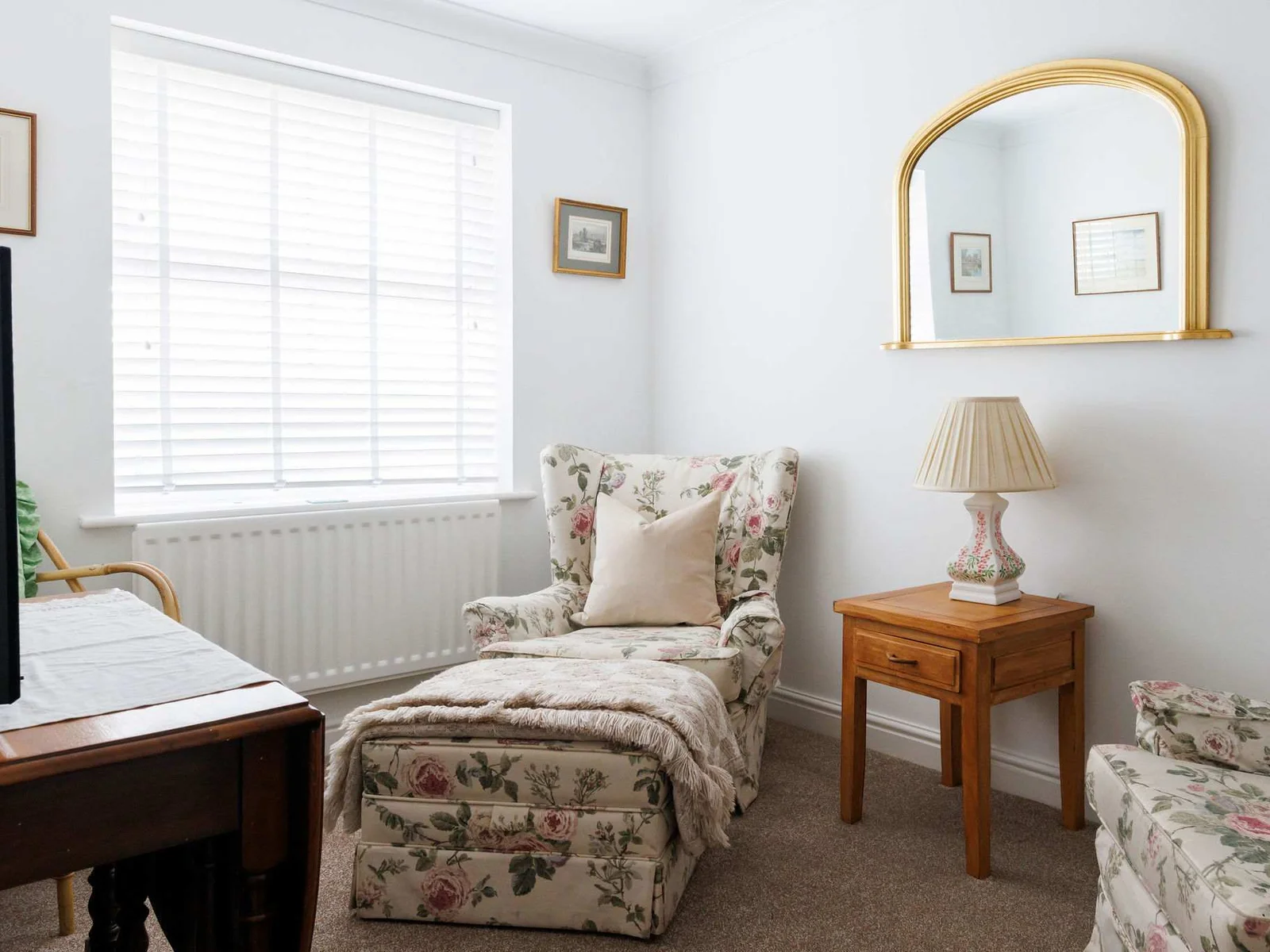 The separate snug lounge is the perfect place to escape to with a tea and good book.