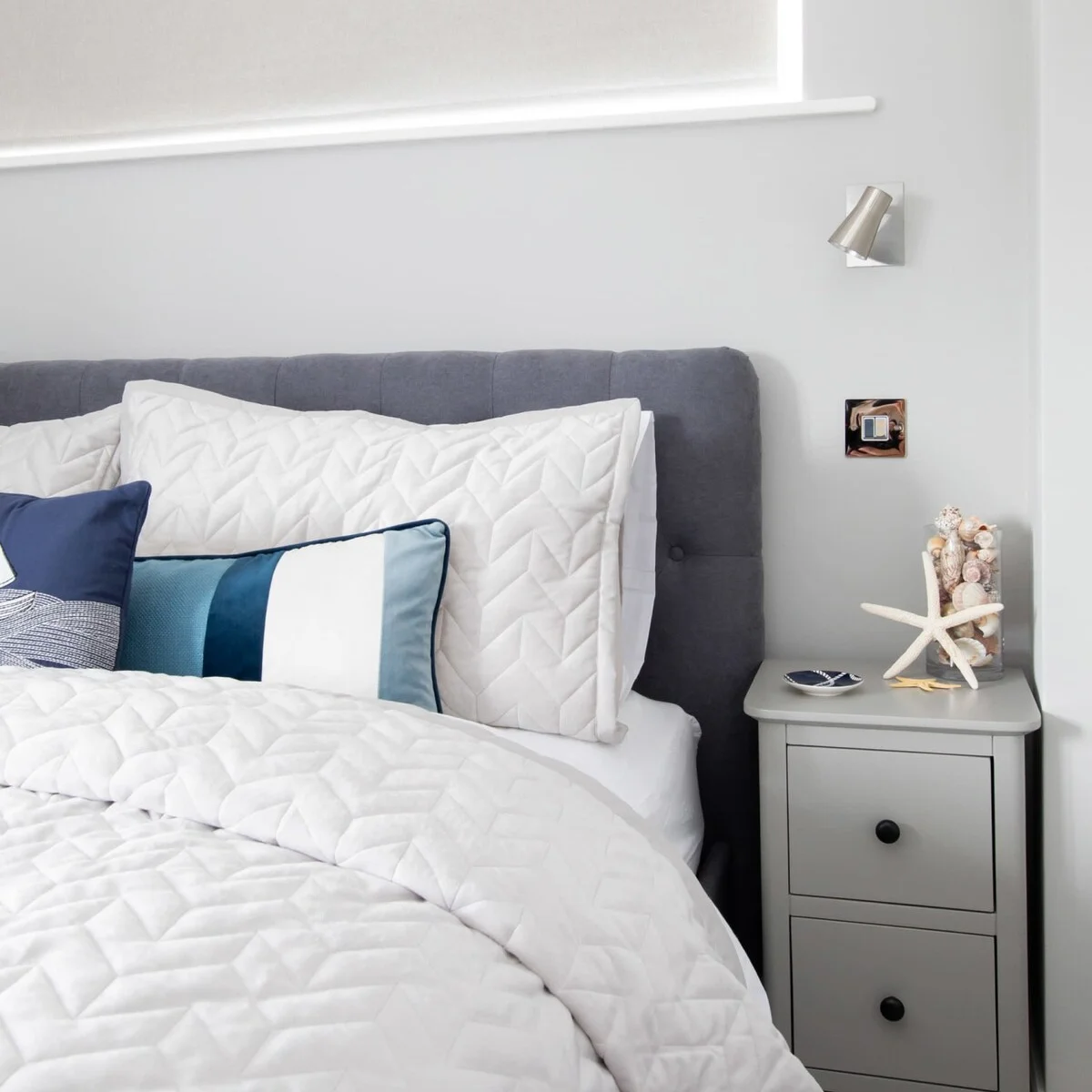 Lovely sea-inspired décor can be found throughout the house