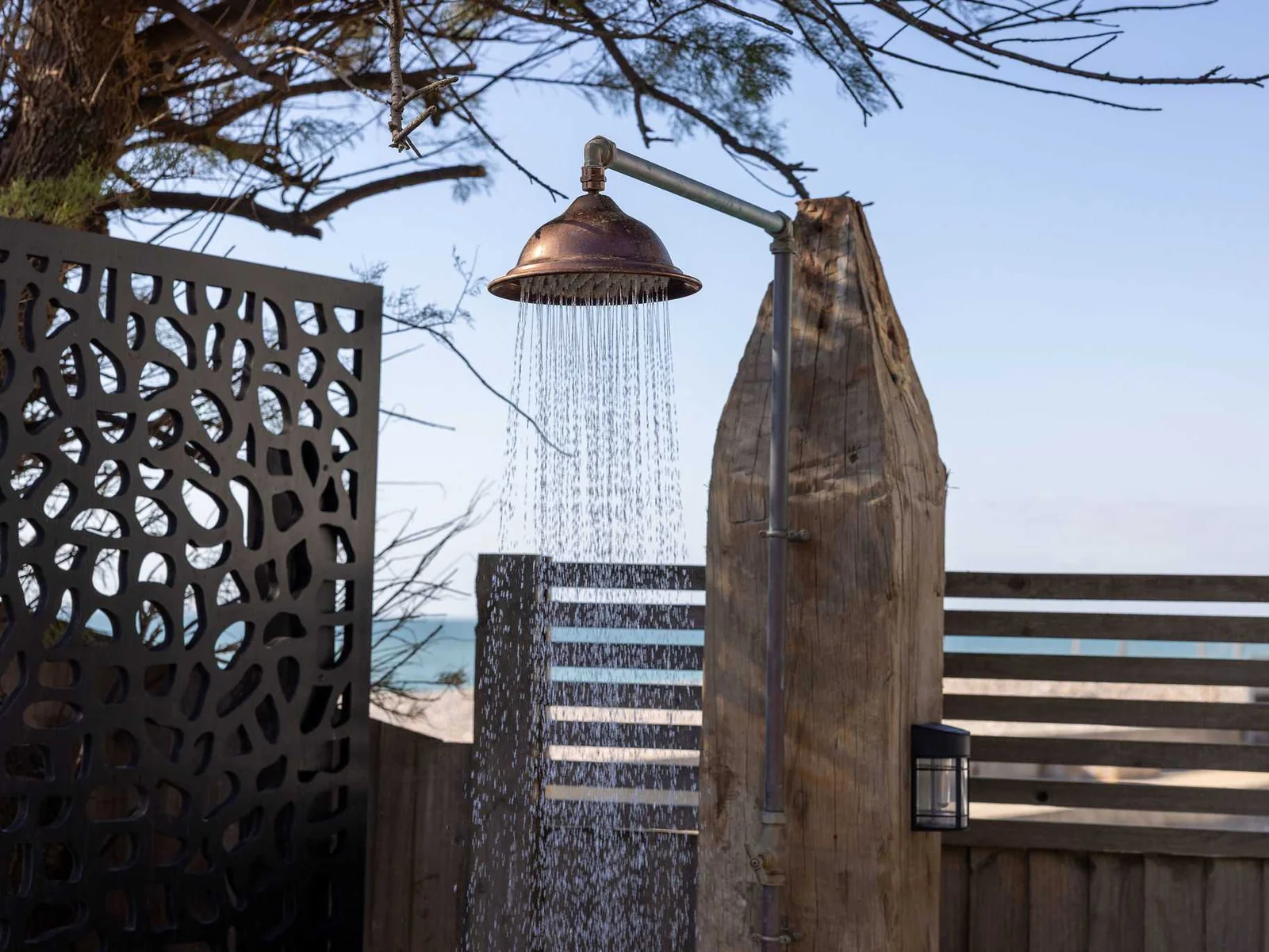 Rinse off after a sea swim or sauna.