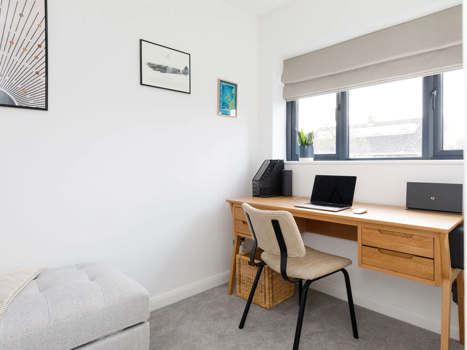 There is a small snug office situated downstairs..