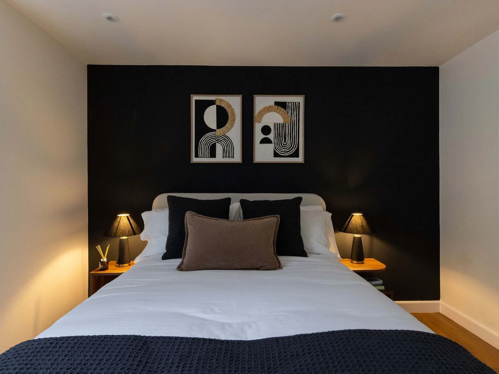 Cosy double bedroom with contemporary décor, designed for restful nights in central Chichester.