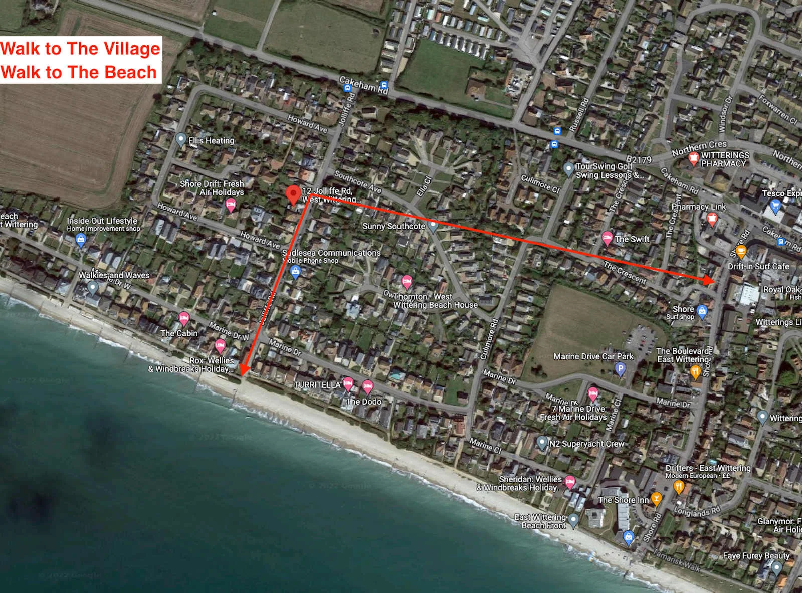 5 minutes to the village, 2 minutes to the beach