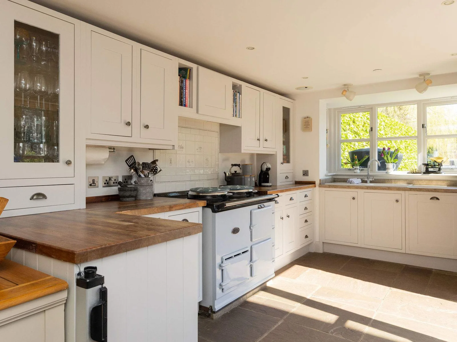 Bright kitchen overlooking the garden