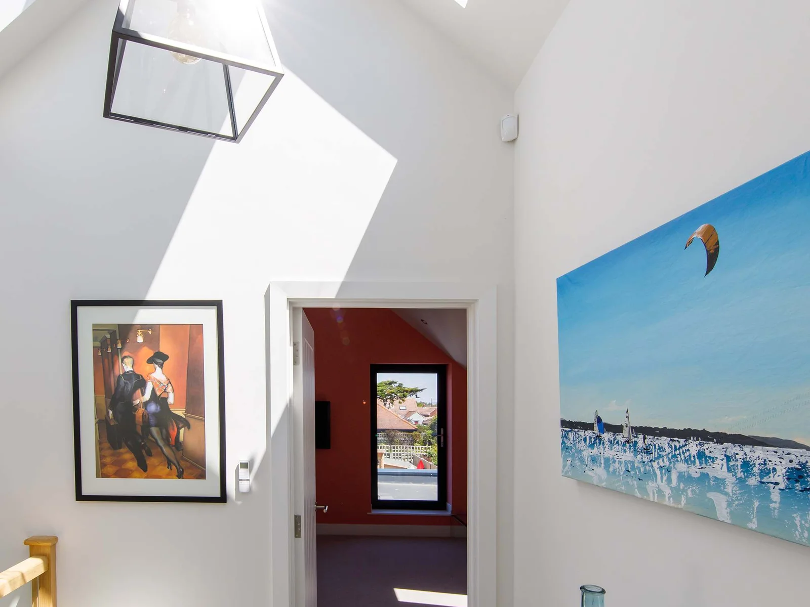 The vaulted ceiling lets in plenty of light.