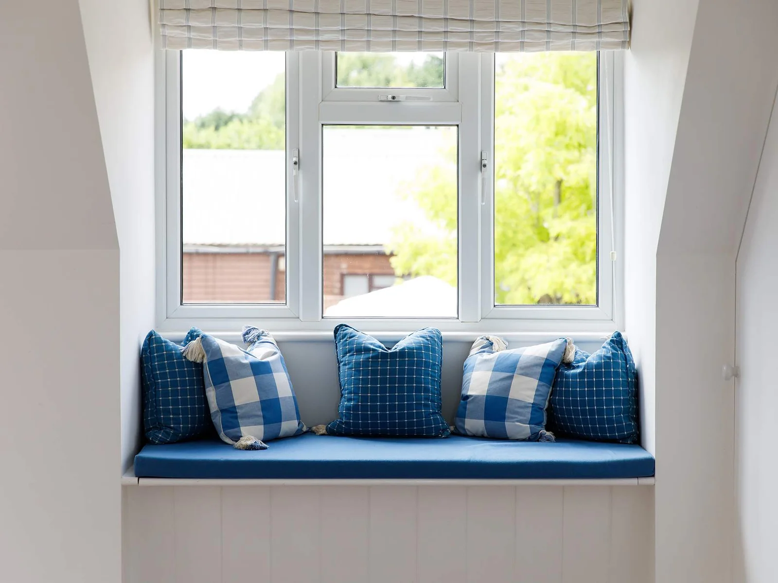 Pretty window seat in the master bedroom.