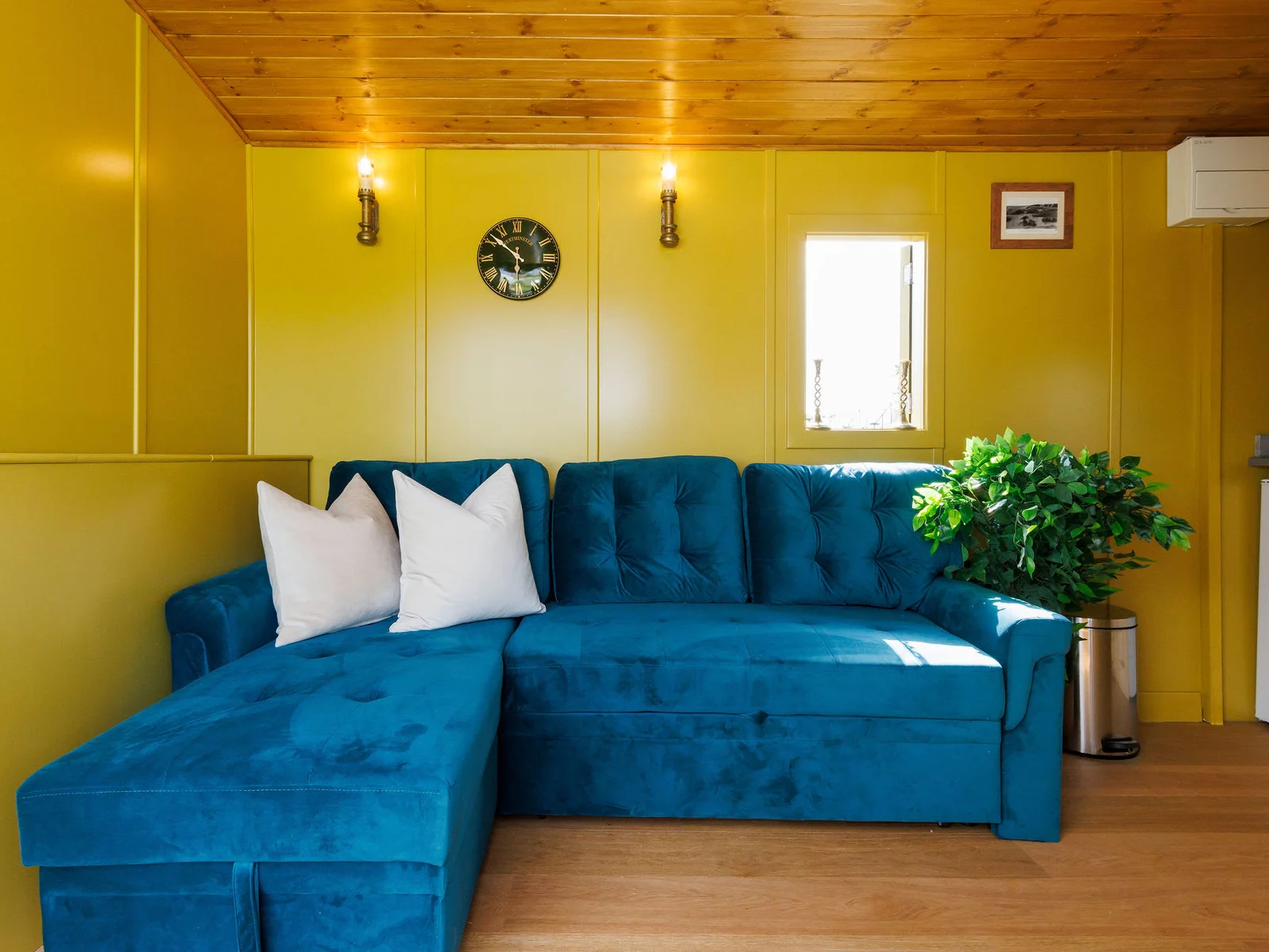 Kick back on the sofa to watch a favourite TV show in the evenings.