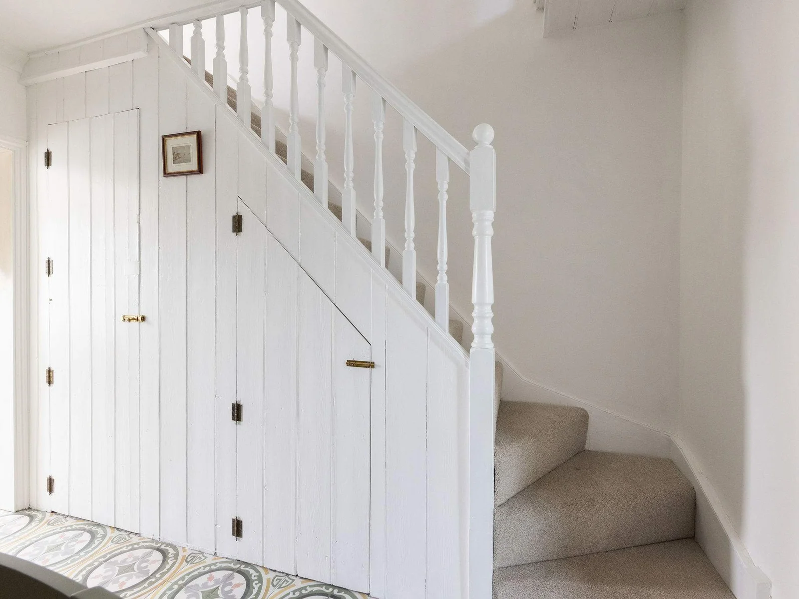 Both bedrooms are found upstairs.