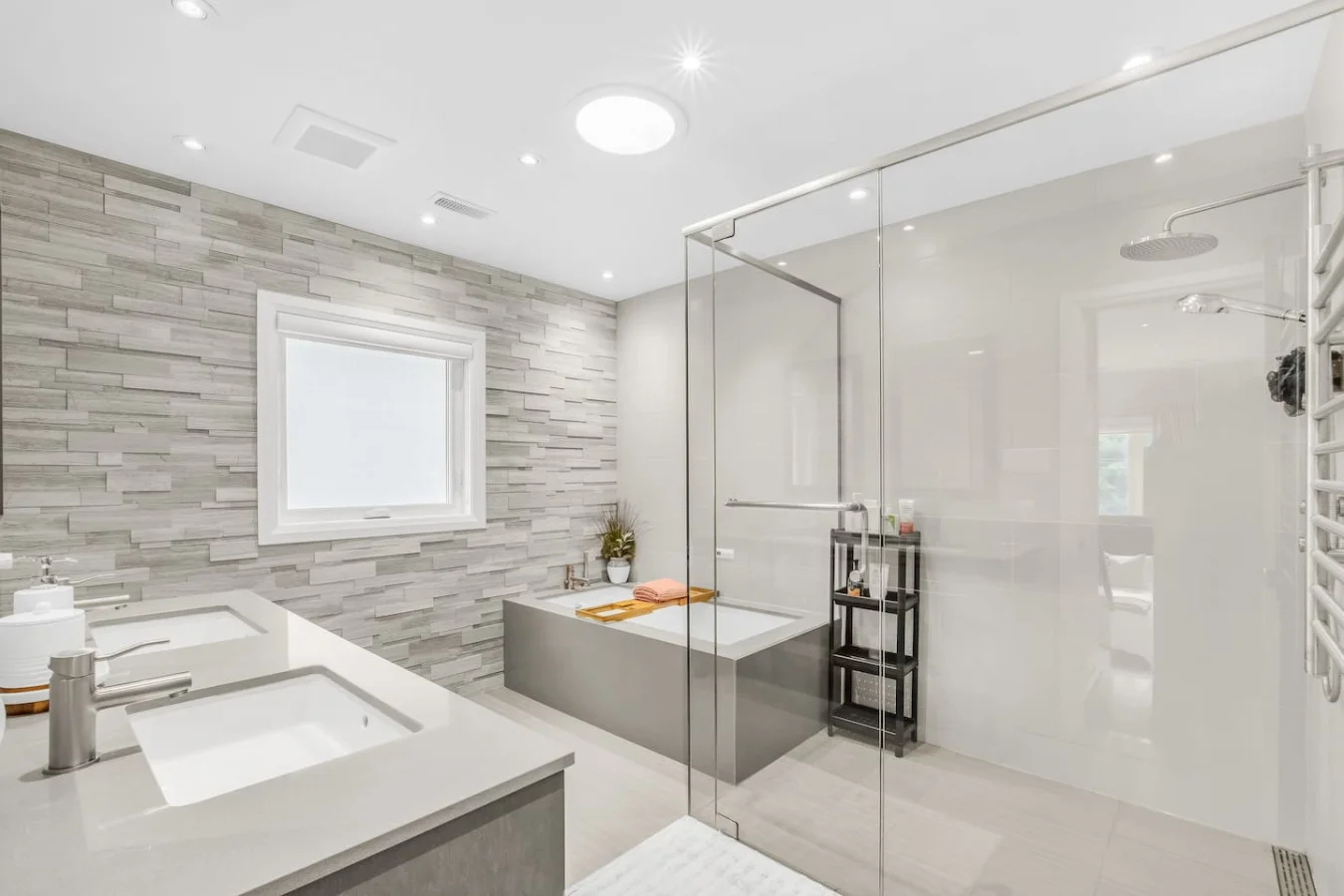 Spacious walk in bathroom