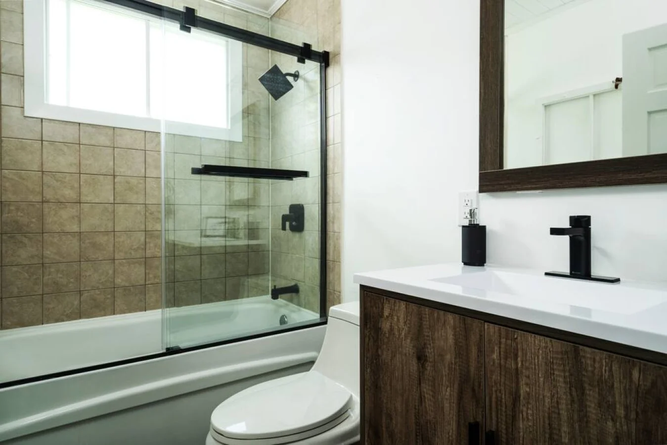 The bathroom is a private sanctuary, with a layout and features that make it the perfect place to rejuvenate.
