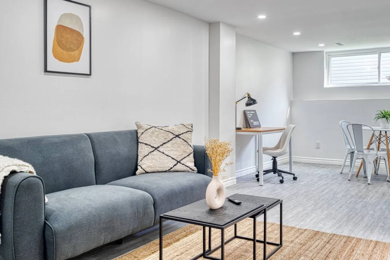 Relax in this warm, inviting space with warm accents and cozy furnishings. You’ll love unwinding on the plush sofa, enjoying or streaming your favorite shows in a serene atmosphere
