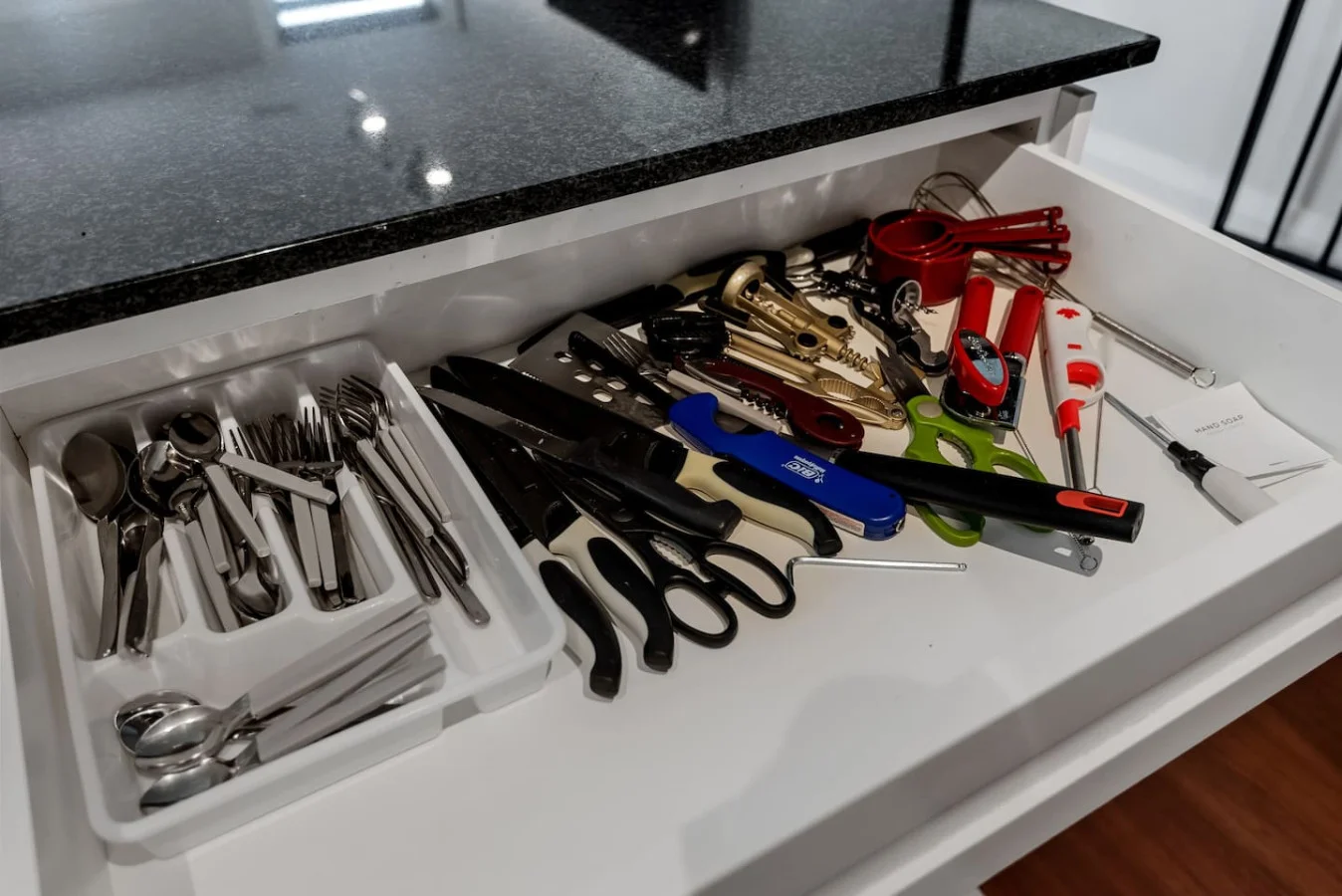 Fully equipped kitchen with all the tools you need for a perfect culinary experience. Enjoy the convenience of having everything at your fingertips!
