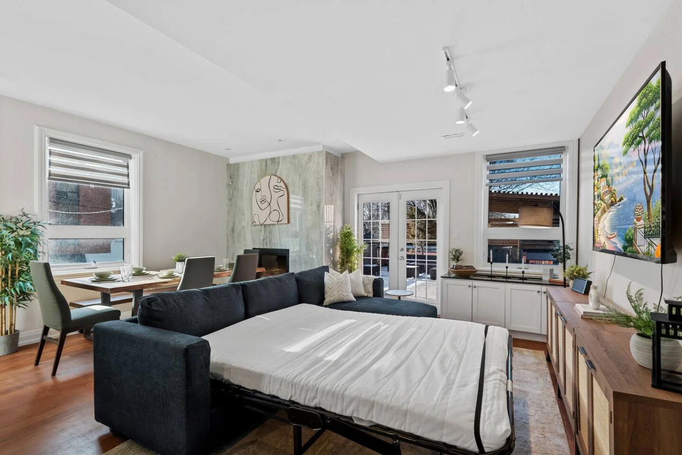 A sophisticated design that is gender-neutral so everyone can enjoy the living space throughout the day.
