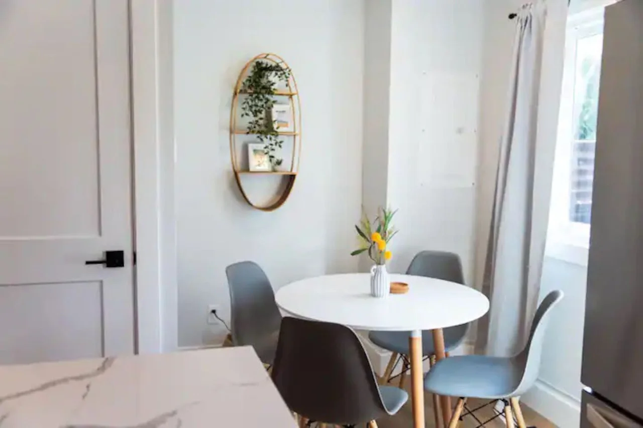 The dining room encourages you to gather with friends, enjoy a drink, and create lasting memories.