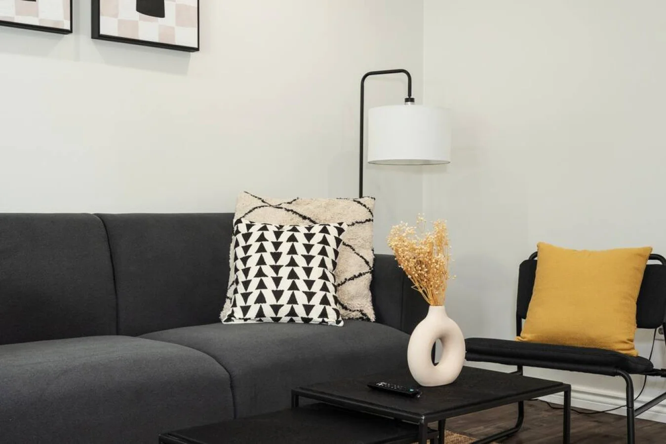 Relax in this warm, inviting space with warm accents and cozy furnishings. You’ll love unwinding on the plush sofa, enjoying or streaming your favorite shows in a serene atmosphere