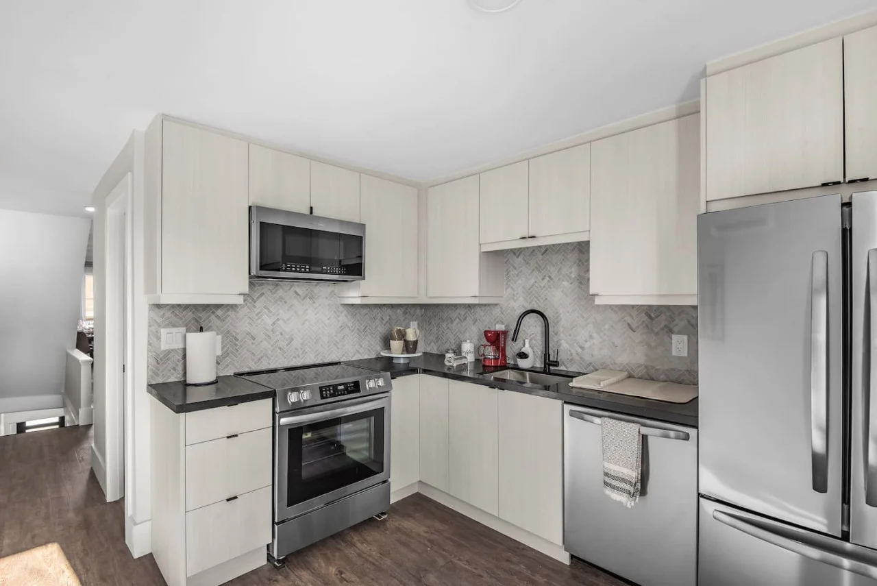As you step into the kitchen, the clean lines and functional design make you eager to start cooking your favorite dishes.
