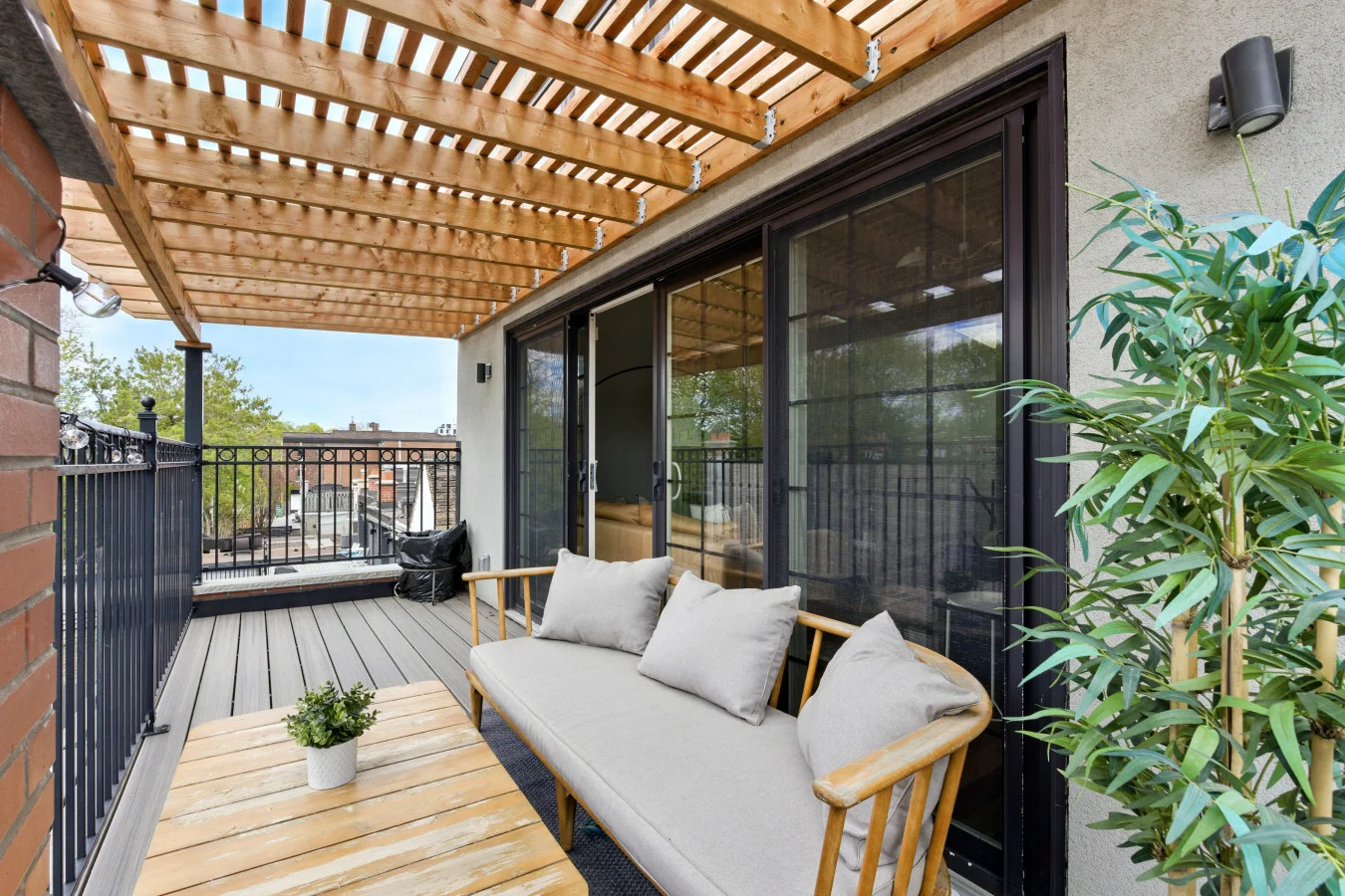 A peaceful retreat with comfortable seating, perfect for sipping your morning coffee or unwinding after a long day—your own little outdoor oasis.