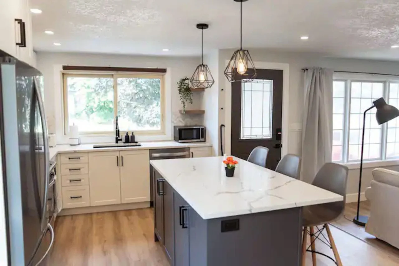 The dining area encourages you to gather with friends, enjoy a drink, and create lasting memories.