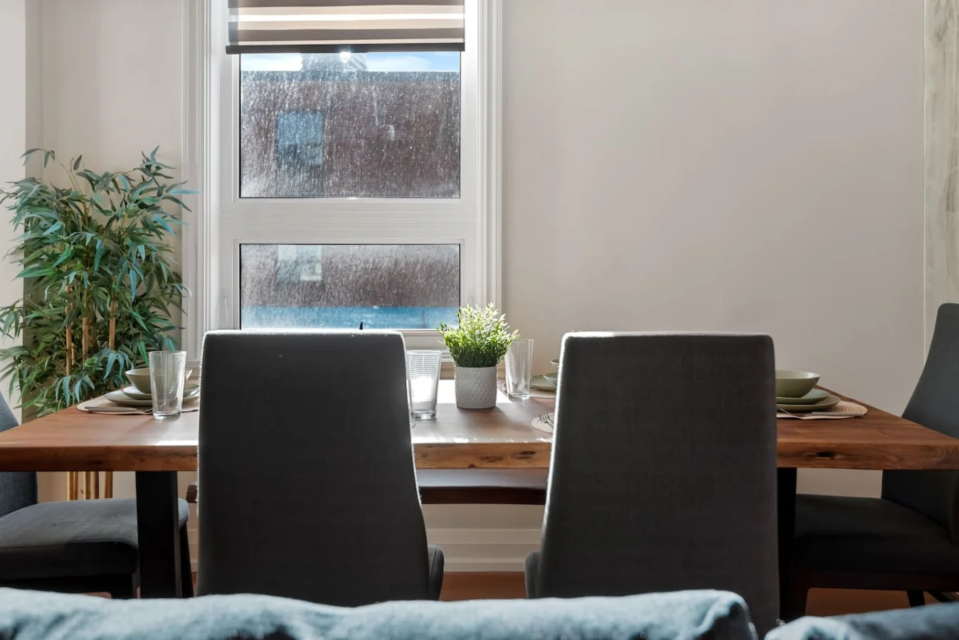 As you take your seat, the dining room's sophisticated design sets the stage for memorable meals and conversations.
