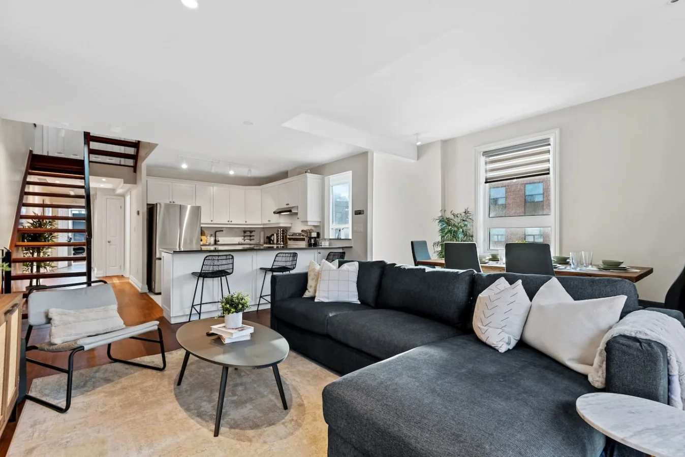 Once you enter the living room you'll find a space that feels both luxurious and cozy, perfect for unwinding after a long day.