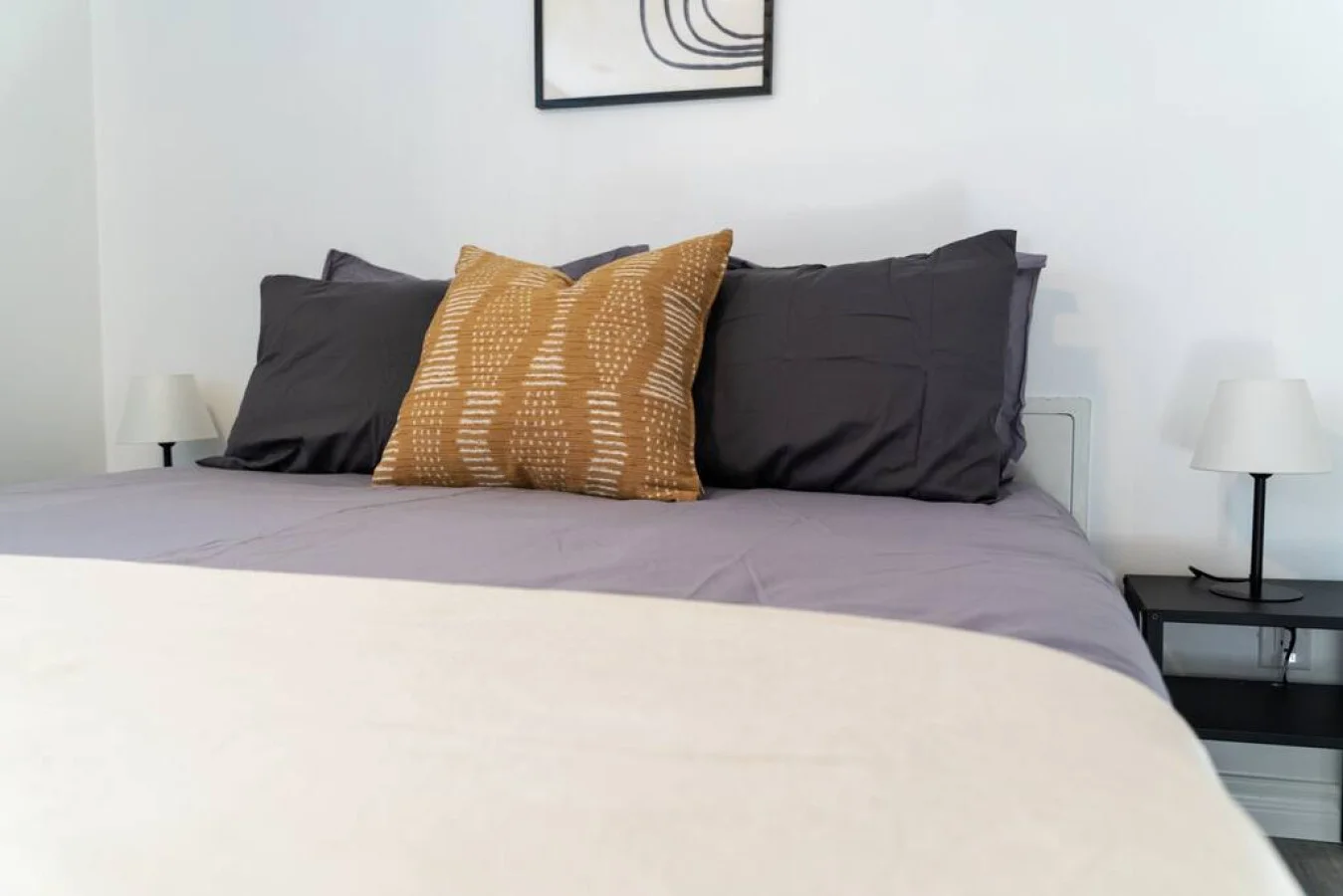 Comfortable pillows with new sheets
