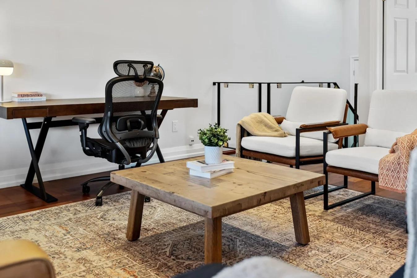 Relax in this warm, inviting space with warm accents and cozy furnishings. You’ll love unwinding on the plush sofa, enjoying or streaming your favorite shows in a serene atmosphere