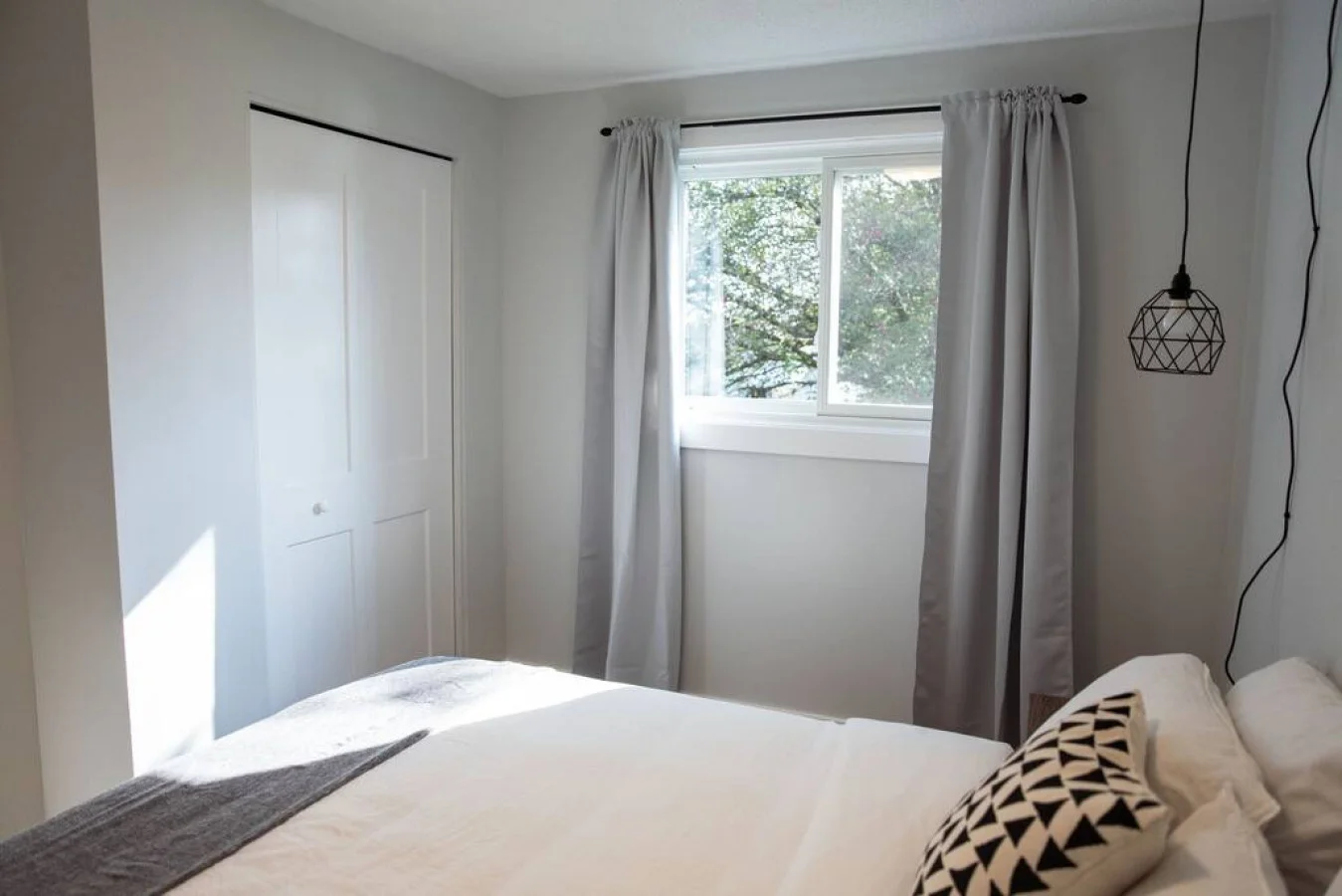 The bedroom offers a sanctuary of calm, where you can unwind and recharge in comfort and style.