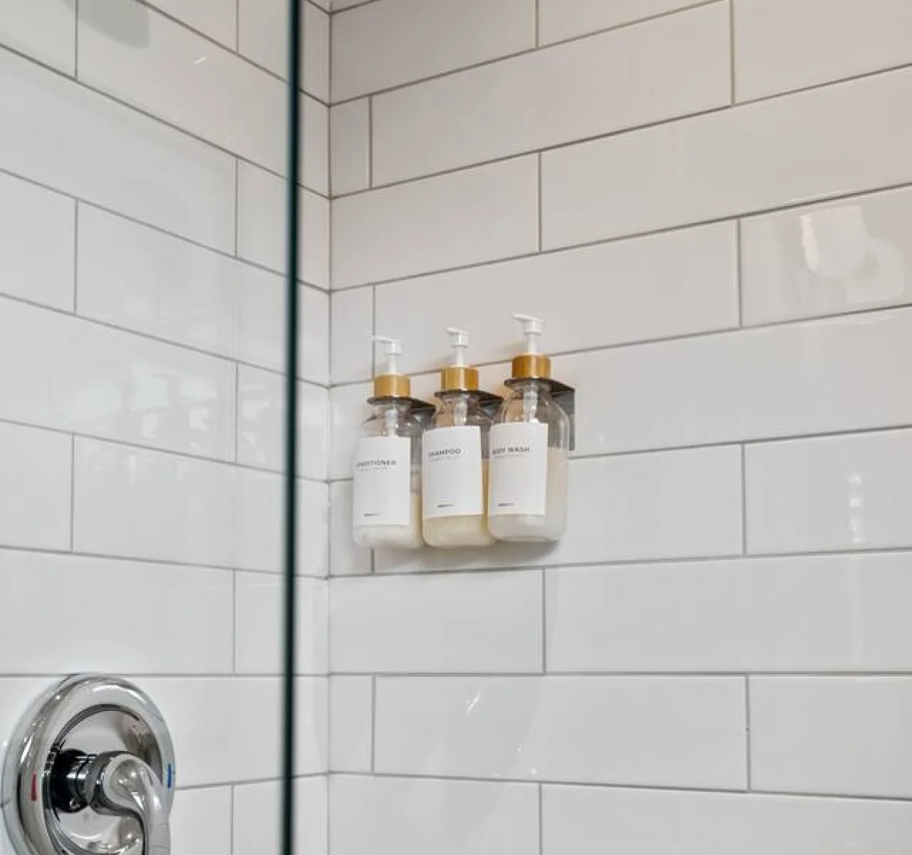 You feel a sense of calm as you enter the bathroom, where the thoughtful design and high-quality materials create a serene environment.