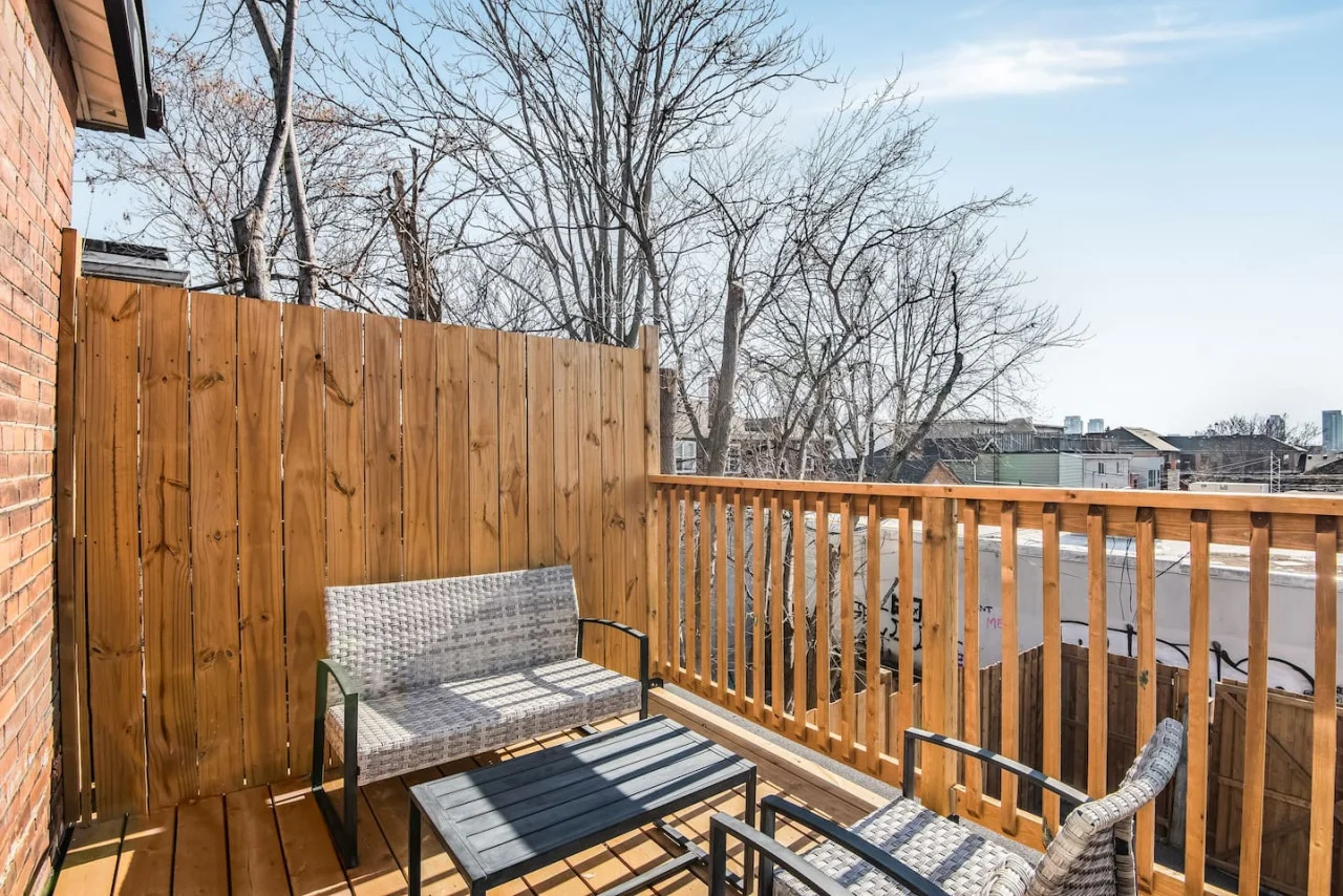 Relax in our charming balcony, perfect for enjoying fresh air and peaceful outdoor moments