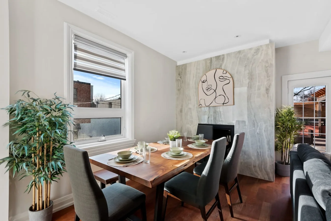 As you take your seat, the dining room's sophisticated design sets the stage for memorable meals and conversations.