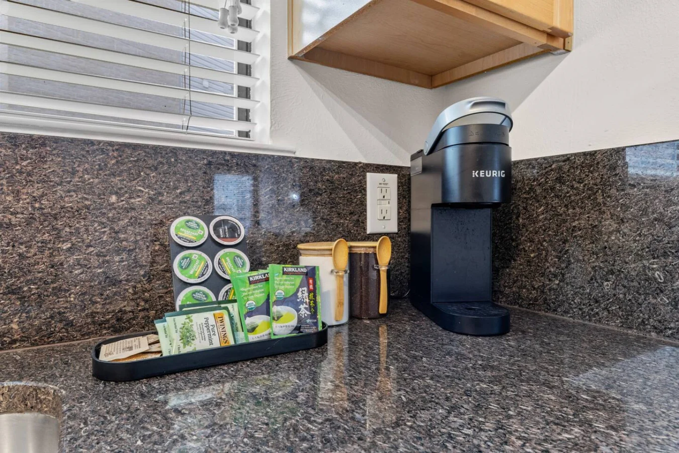 Coffee station stocked for easy mornings and quick pick-me-ups