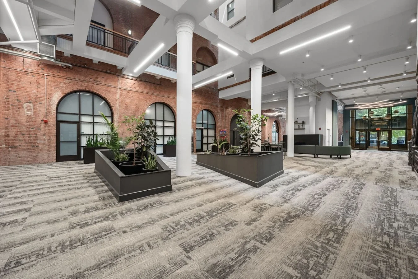 Spacious reception area.