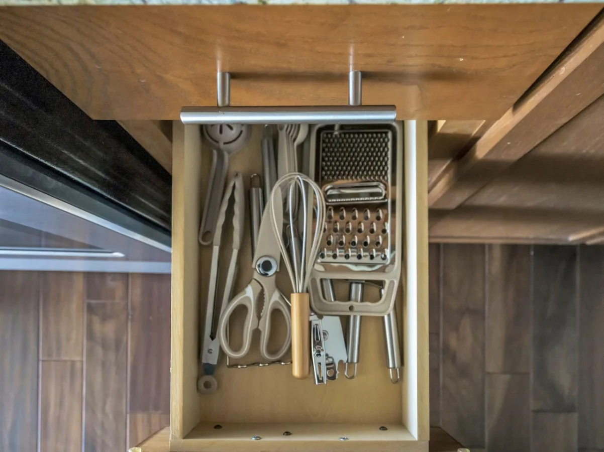 Fully equipped kitchen with all the tools you need for a perfect culinary experience. Enjoy the convenience of having everything at your fingertips!