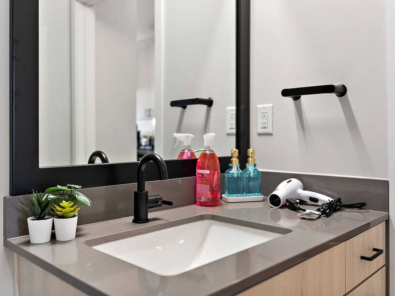 The bathroom is a private sanctuary, with a layout and features that make it the perfect place to rejuvenate.
